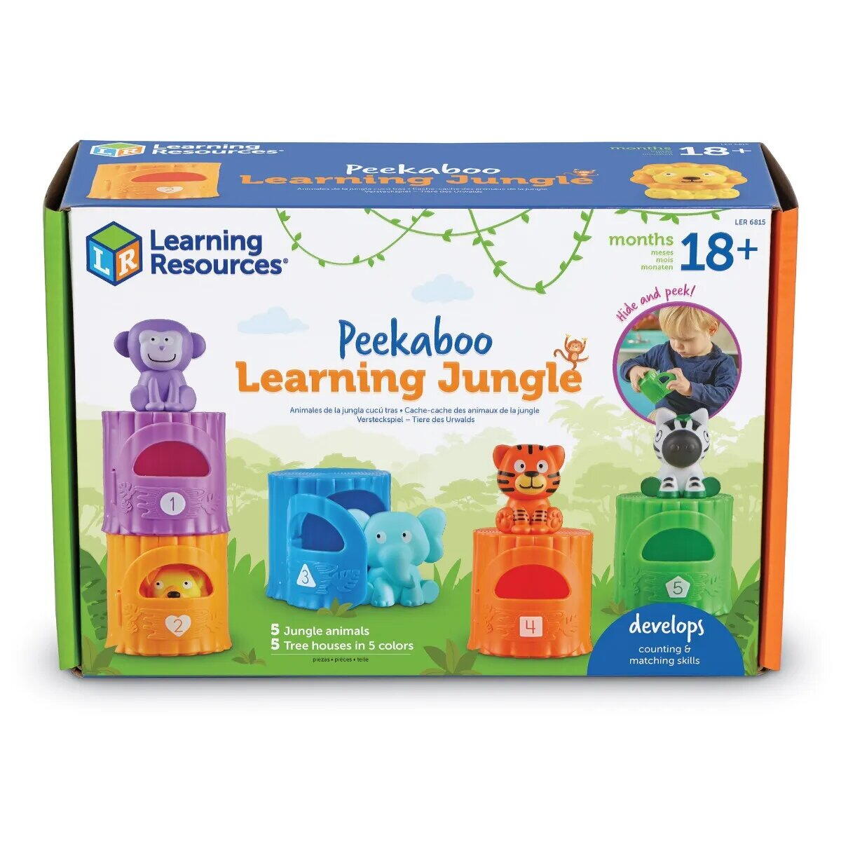 JOC DE SORTAT SI NUMARAT - PRIETENII DIN JUNGLA - LEARNING RESOURCES (LER6815) - Libelula Vesela - Jucarii