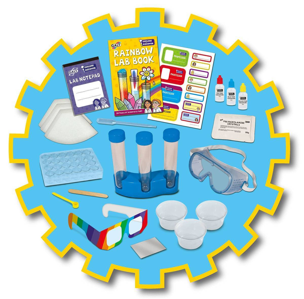 SET EXPERIMENTE - RAINBOW LAB - GALT (1004864) - Libelula Vesela - Jucarii