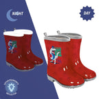 CIZME DE CAUCIUC DINOZAUR CU MARGINE REFLECTORIZANTA - MARIMI 22 - 31 - PERLETTI (PE15571) - Libelula Vesela - Incaltaminte