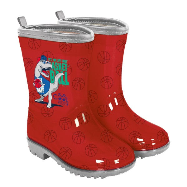 CIZME DE CAUCIUC DINOZAUR CU MARGINE REFLECTORIZANTA - MARIMI 22 - 31 - PERLETTI (PE15571) - Libelula Vesela - Incaltaminte