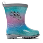 CIZME DE CAUCIUC CU MARGINE REFLECTORIZANTA - MARIMI 22-31 ROZ ALBASTRU - PERLETTI (PE15597) - Libelula Vesela - Incaltaminte