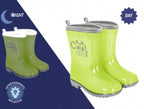 CIZME DE CAUCIUC SEMITRANSPARENTE CU MARGINE REFLECTORIZANTA - MARIMI 22-31 VERZI - PERLETTI (PE15539) - Libelula Vesela - Incaltaminte