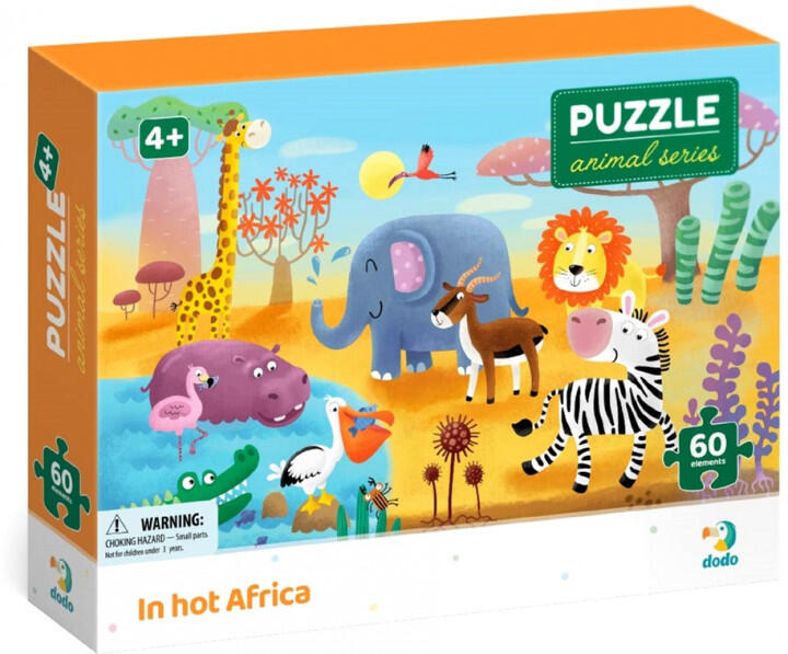 PUZZLE - MINUNATELE ANIMALUTE DIN AFRICA ( 60 PIESE) - DODO (DO300376) - Libelula Vesela - Jucarii