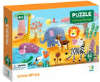 PUZZLE - MINUNATELE ANIMALUTE DIN AFRICA ( 60 PIESE) - DODO (DO300376) - Libelula Vesela - Jucarii