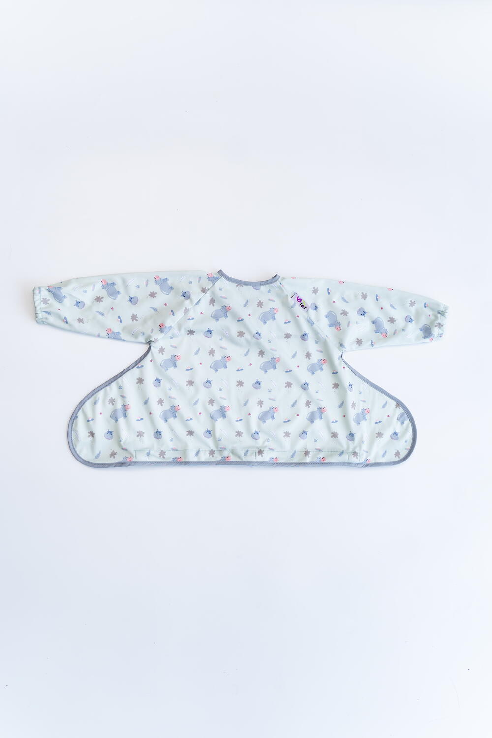 BAVETA CU MANECI SI VENTUZE - HIPOPOTAMI - TIDY TOT (CCHP) - Libelula Vesela - Puericultura