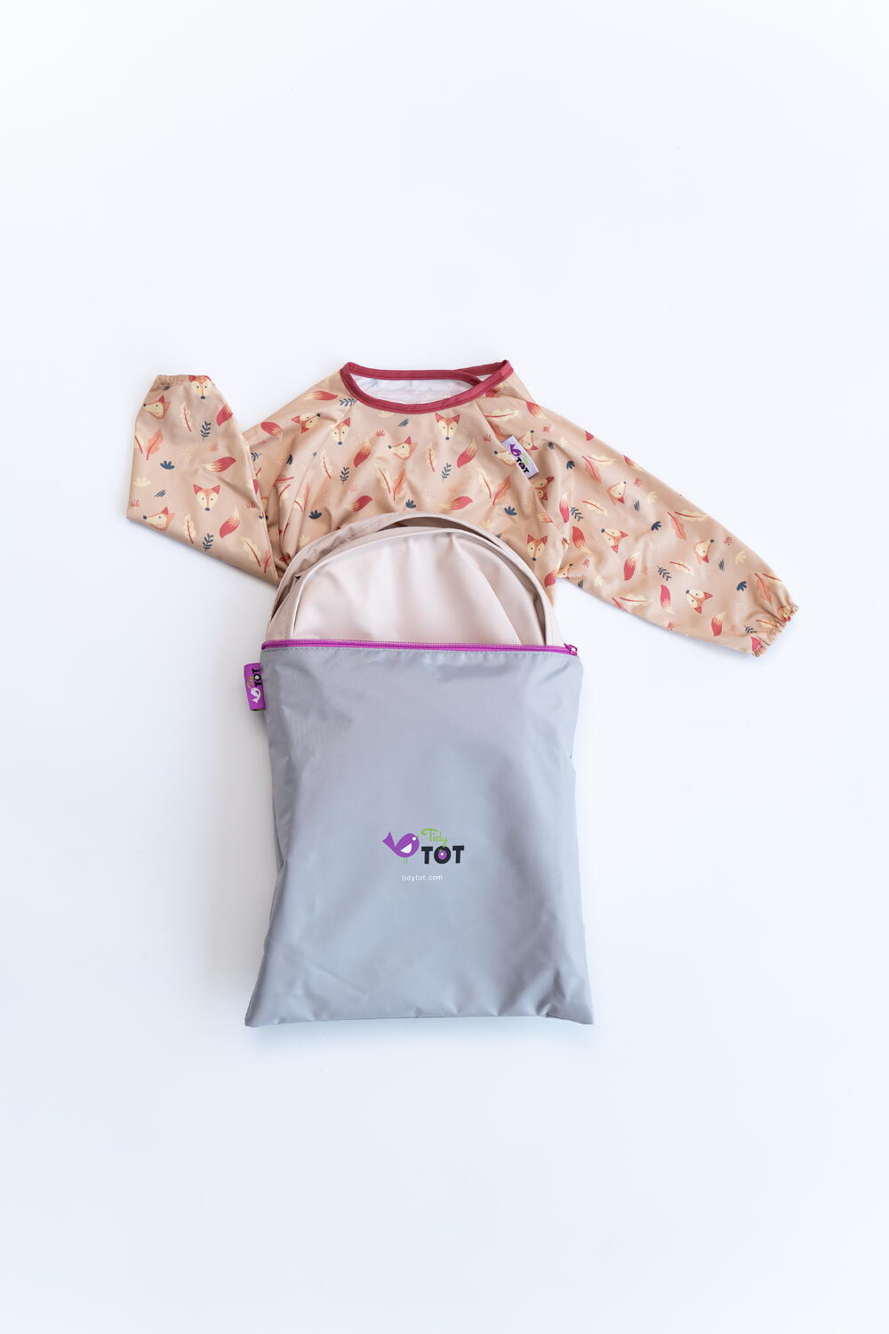 KIT HRANIRE - BAVETA SI TAVA (VULPITE) - TIDY TOT (BTK23SD) - Libelula Vesela - Puericultura