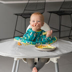 BAVETA CU MANECI LUNGI - ZEBRE VESELE - TIDY TOT (TCBDZ) - Libelula Vesela - Puericultura