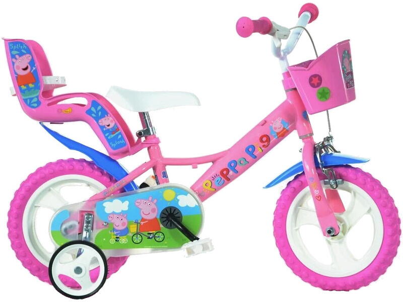 BICICLETA COPII 12'' - PURCELUSA PEPPA - DINO BIKES (124RL-PGS) - Libelula Vesela - Jucarii