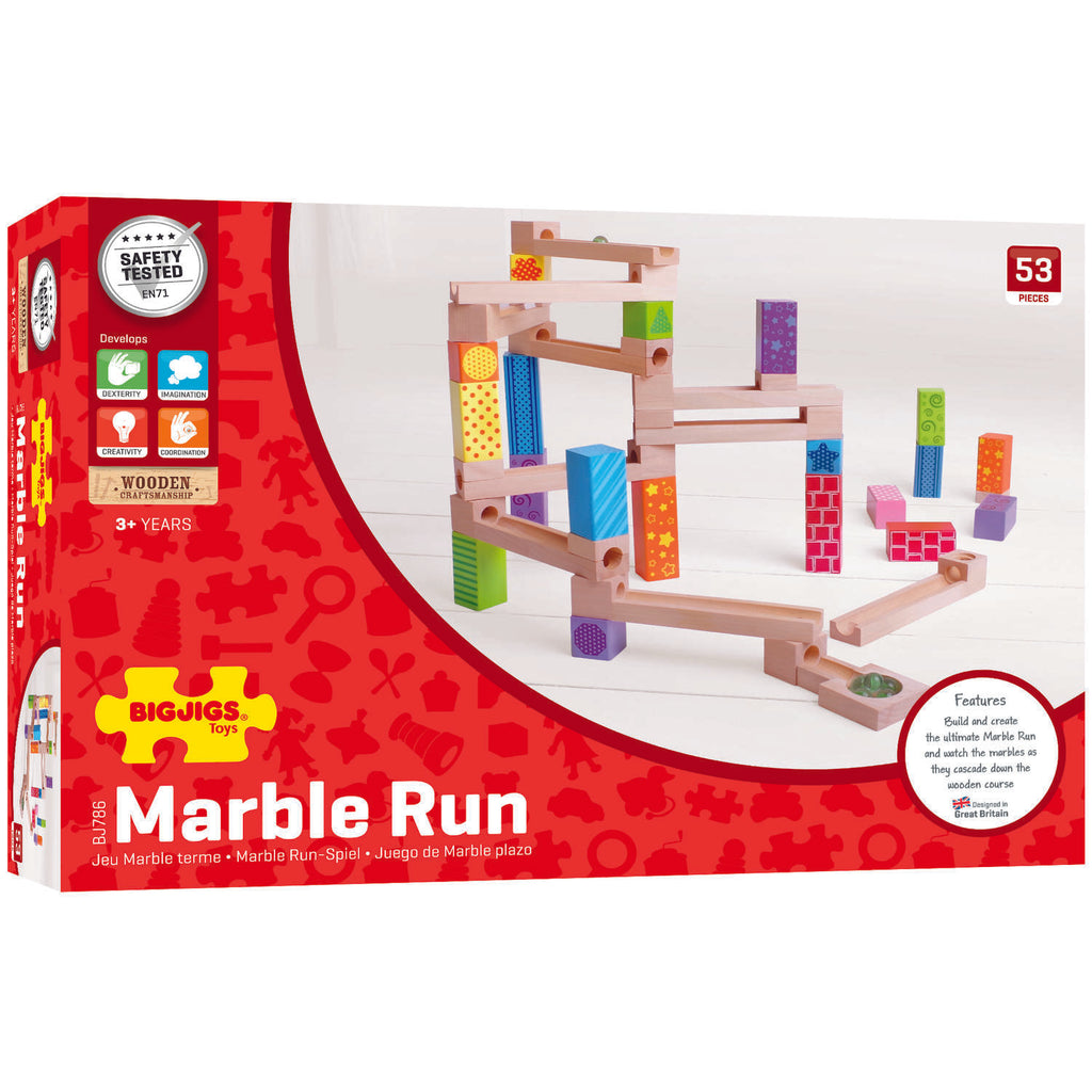 MARBLE RUN DIN LEMN - BIGJIGS (BJ786) - Libelula Vesela - Jucarii