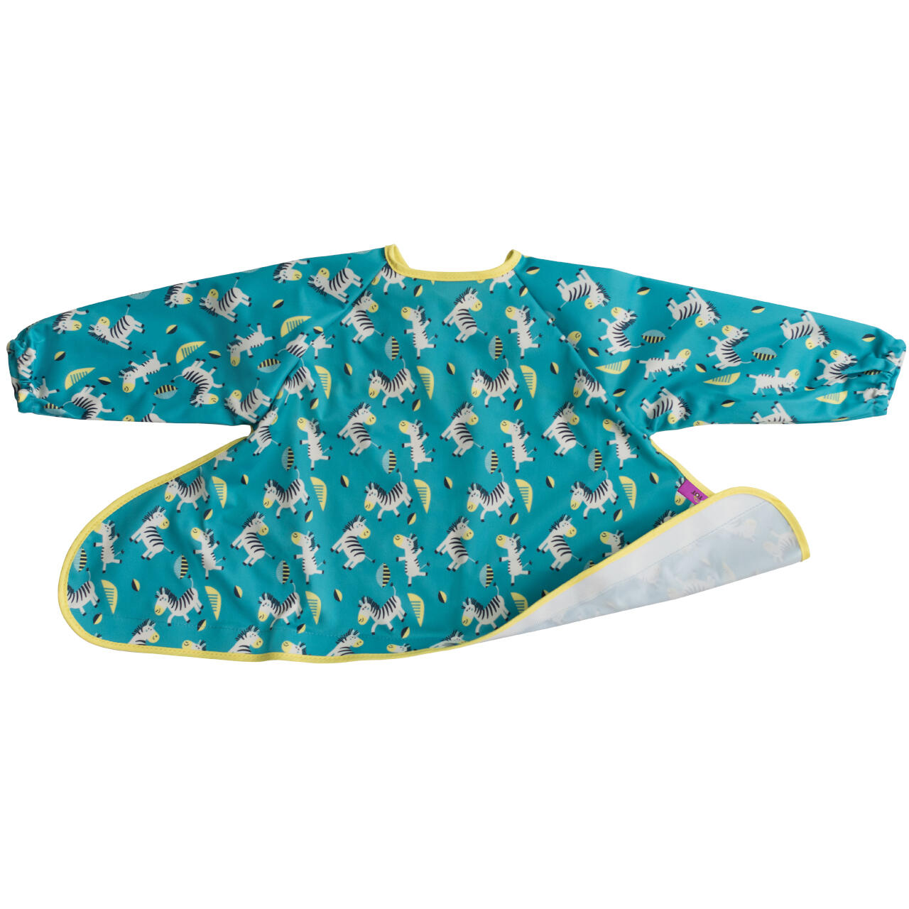 BAVETA CU MANECI LUNGI - ZEBRE VESELE - TIDY TOT (TCBDZ) - Libelula Vesela - Puericultura