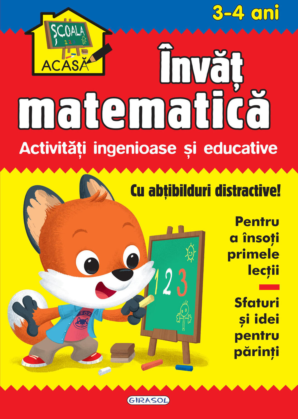 SCOALA ACASA - INVAT MATEMATICA 3-4 ANI - GIRASOL (978-606-024-179-9) - Libelula Vesela - Carti