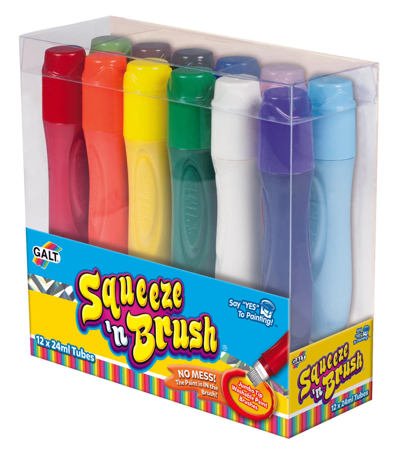 SQUEEZE'N BRUSH - 12 CULORI - GALT (G1657) - Libelula Vesela - Jucarii