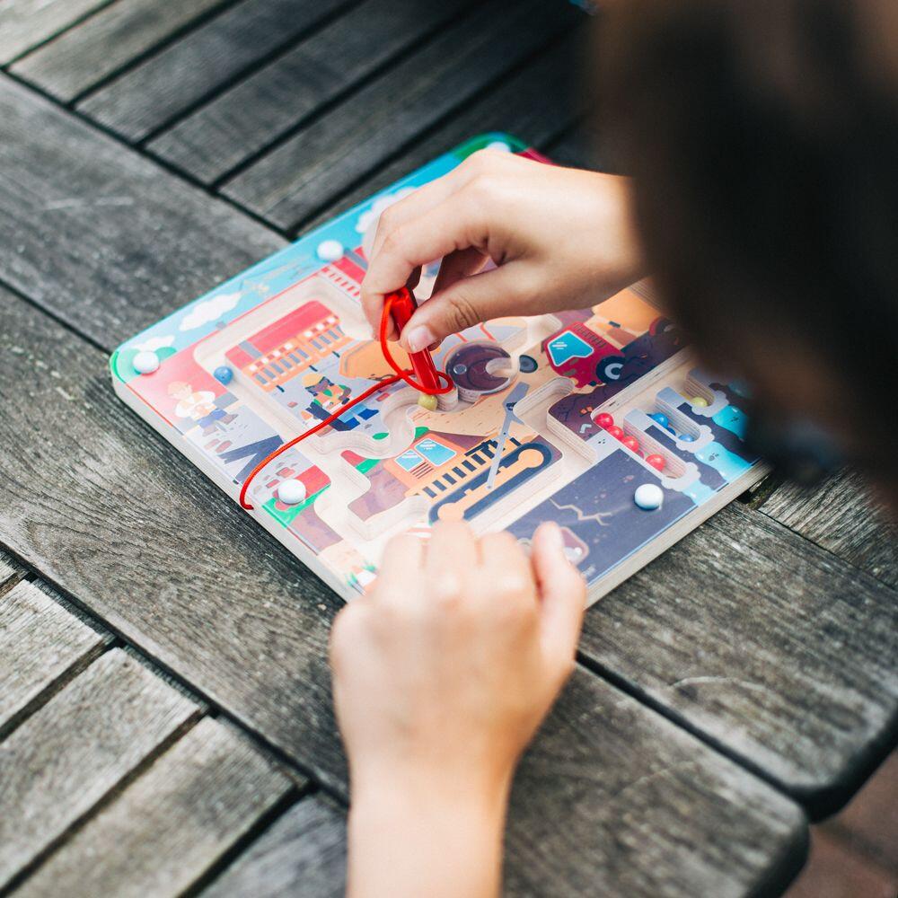 PUZZLE LABIRINT - PE SANTIER - BIGJIGS TOYS (34009) - Libelula Vesela - Jucarii