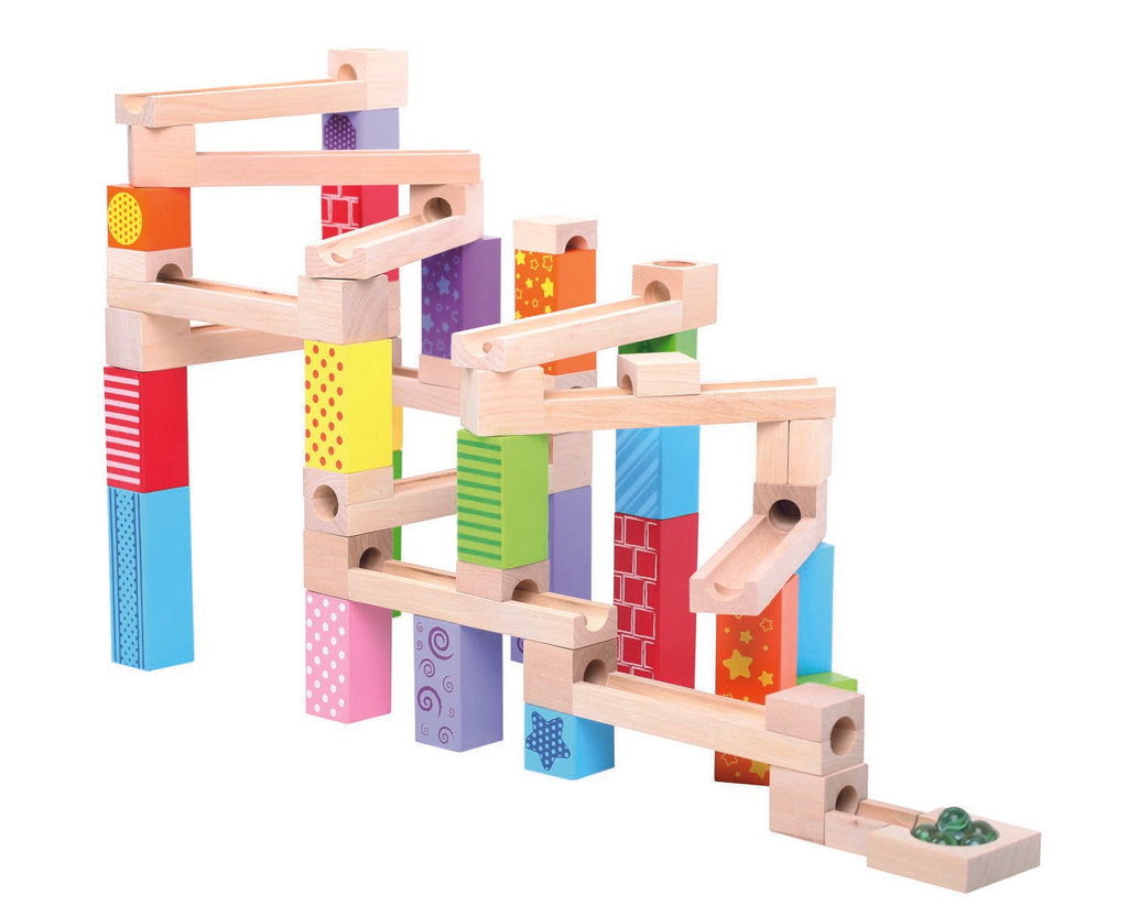 MARBLE RUN DIN LEMN - BIGJIGS (BJ786) - Libelula Vesela - Jucarii