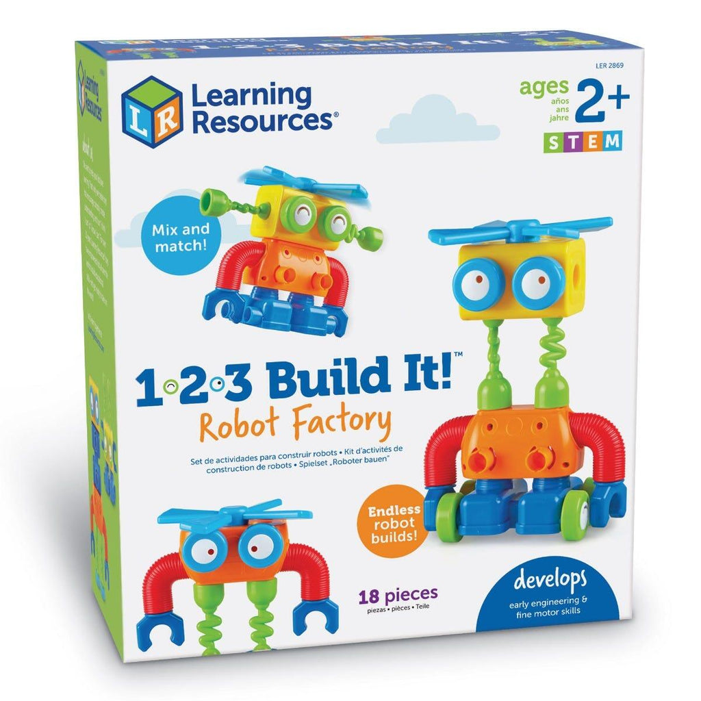 HAI SA CONSTRUIM - 1, 2, 3  ROBOTEL COLORAT - LEARNING RESOURCES (LER2869) - Libelula Vesela - Jucarii