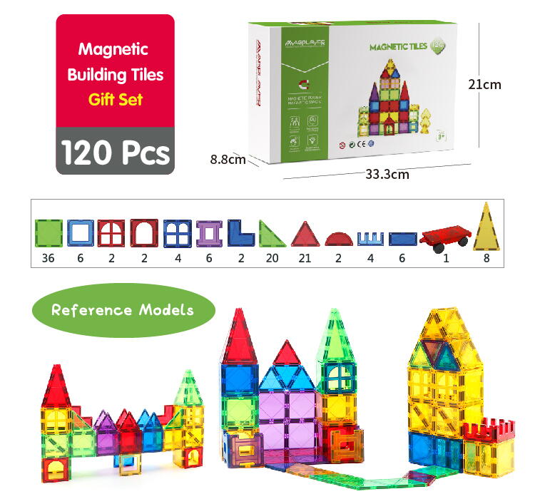 SET DE CONSTRUCTIE MAGNETIC 3D - 120 PIESE - MAGPLAYER (MPL-120) - Libelula Vesela - Jucarii