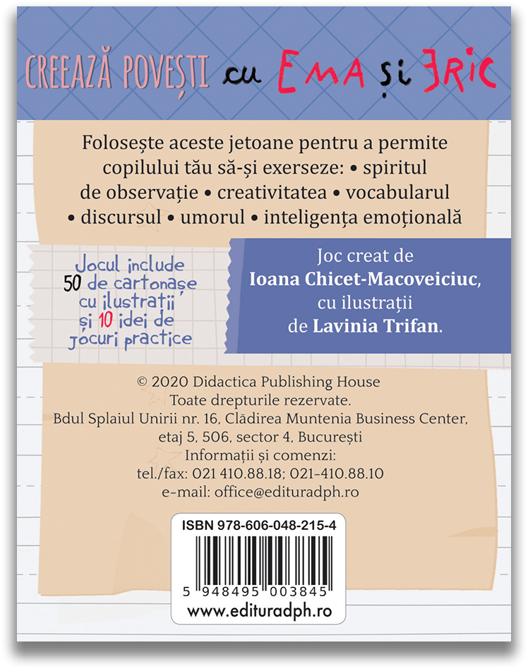 CREEAZA POVESTI CU EMA SI ERIC - DPH (978-606-048-215-4) - Libelula Vesela - Jucarii