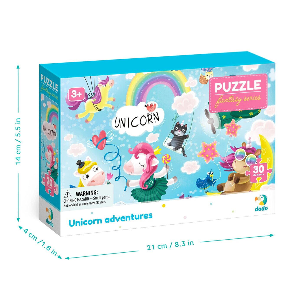 PUZZLE - AVENTURILE MAGICE ALE UNICORNILOR (30 PIESE) - DODO (DO300416) - Libelula Vesela - Jucarii