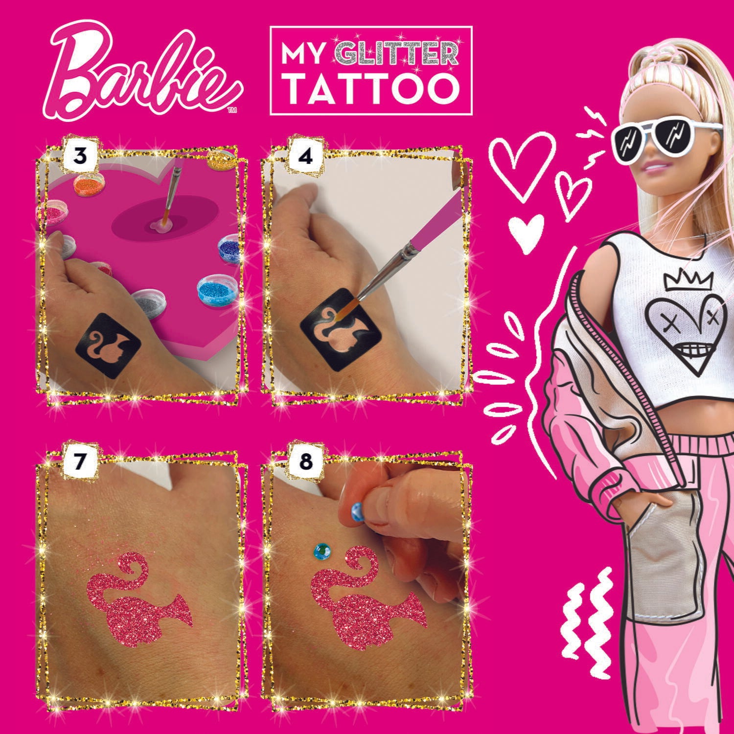 SETUL MEU DE TATUAJE CU SCLIPICI - BARBIE - LISCIANI (L100958) - Libelula Vesela - Jucarii