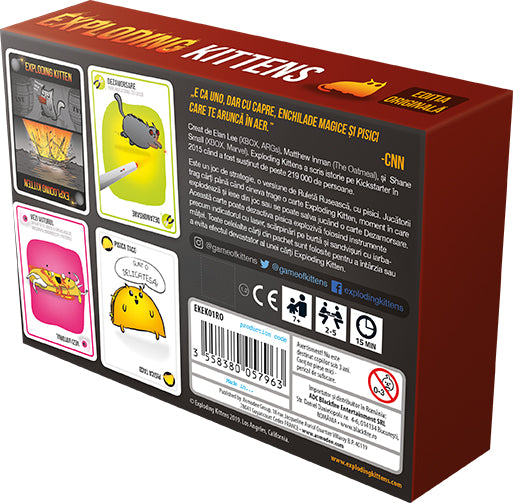 JOC DE SOCIETATE EXPLODING KITTENS - ASMODEE (EKEK01RO) - Libelula Vesela - Jucarii