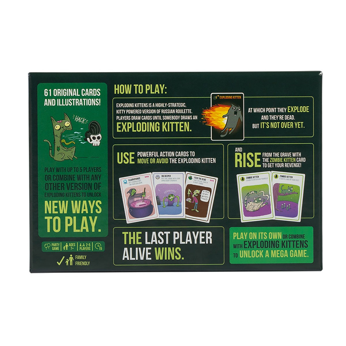 JOC DE SOCIETATE ZOMBIE KITTENS - EXPLODING KITTENS (EKIEK10RO) - Libelula Vesela - Jucarii