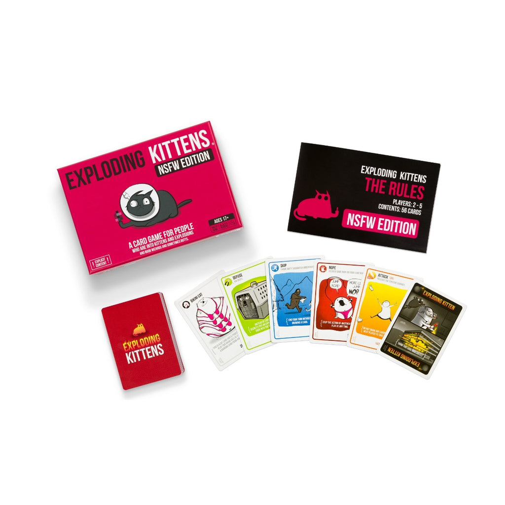 JOC DE SOCIETATE EXPLODING KITTENS PENTRU ADULTI (PINK EDITION), LIMBA ROMANA - ASMODEE (EKIEK02NRO) - Libelula Vesela - Jucarii