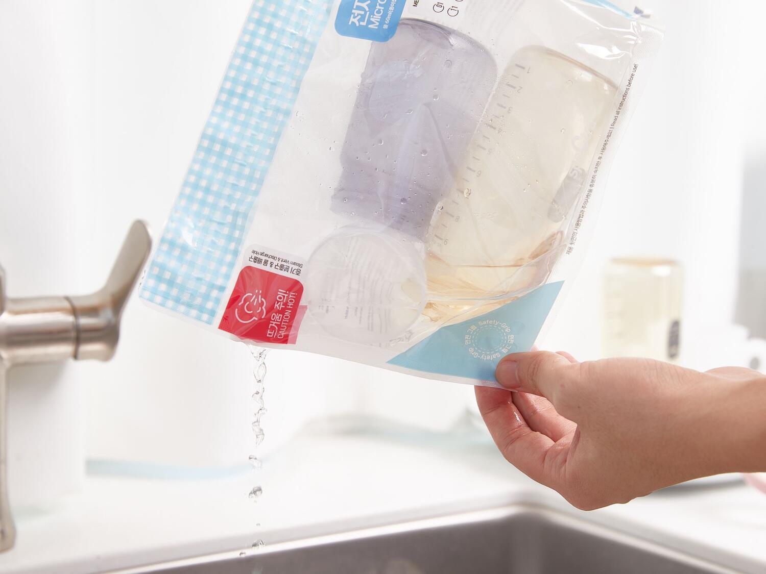 SET PUNGI PENTRU STERILIZARE LA MICROUNDE (5 BUC.) - SPECTRA (JAA-0029) - Libelula Vesela - Puericultura