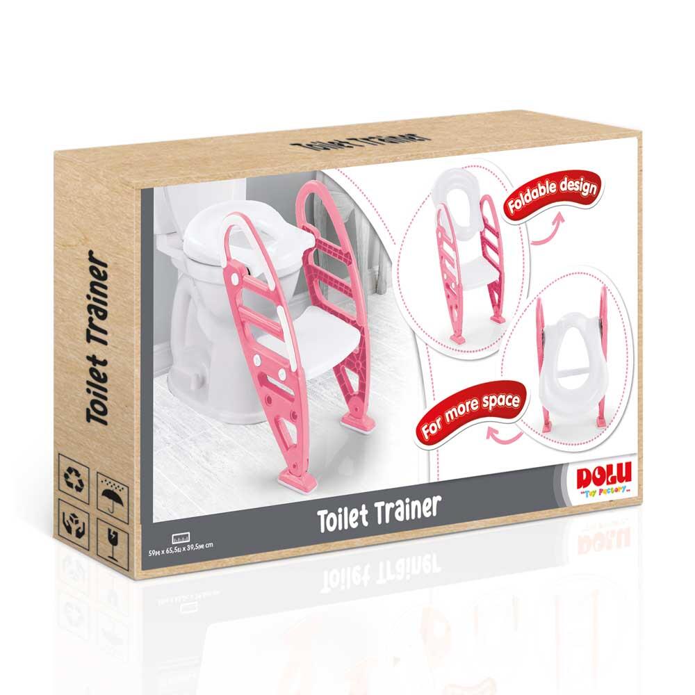 REDUCTOR PENTRU TOALETA CU SCARITA - ROZ - DOLU (D7250) - Libelula Vesela - Jucarii