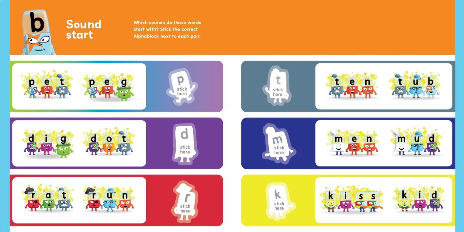 CARTICICA CU ACTIVITATI ALPHABLOCKS - LIPESC, MA JOC & INVAT - ALPHABLOCKS (9781802630732) - Libelula Vesela - Carti
