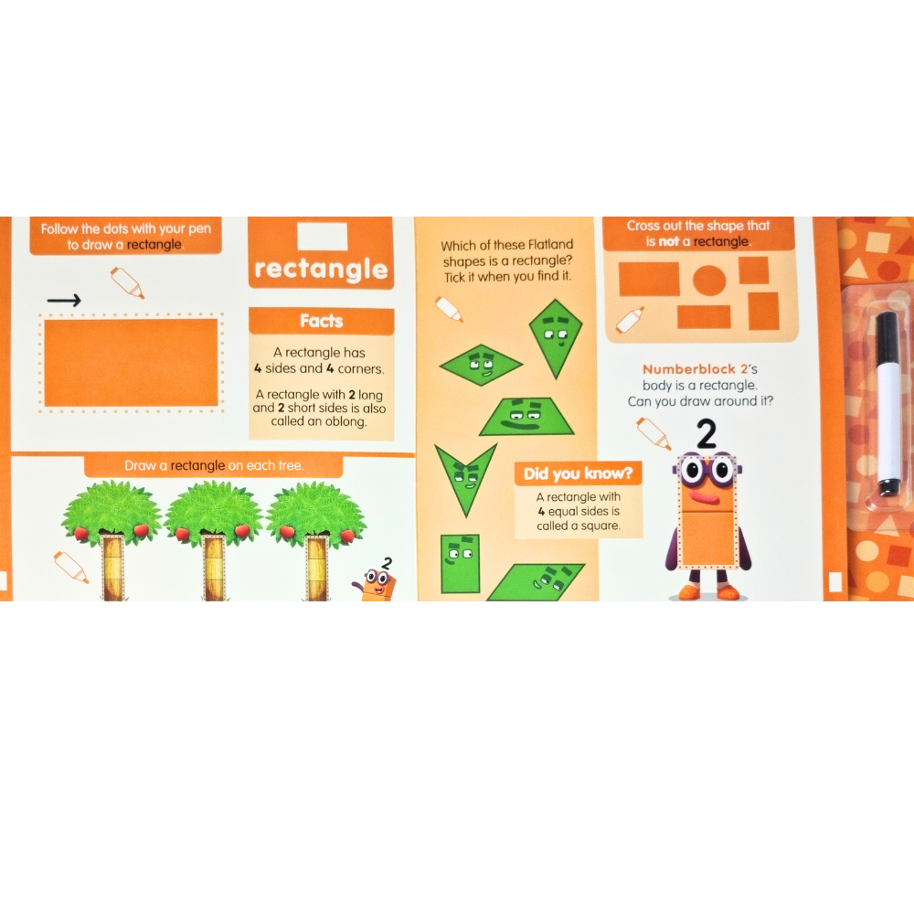 CARTICICA SCRIU SI STERG  NUMBERBLOCKS - FORME GEOMETRICE - NUMBERBLOCKS (9781782269557) - Libelula Vesela - Carti