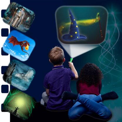 FLASHLIGHT PROJECTOR - DRAGON AND WIZARD - BRAINSTORM (E2079)