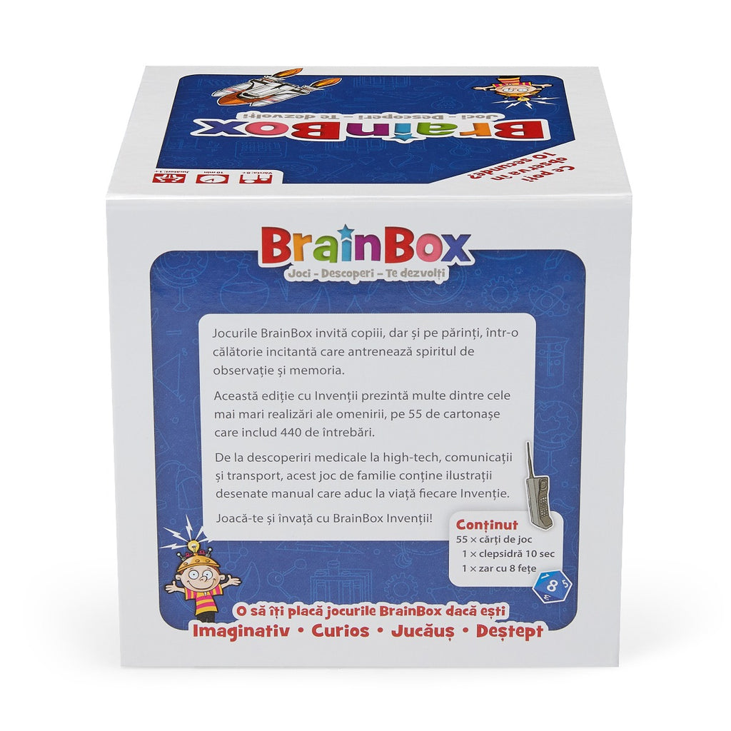 JOC EDUCATIV BRAINBOX INVENTII - THE GREEN BOARD GAME COMPANY LTD (G114015) - Libelula Vesela - Jucarii