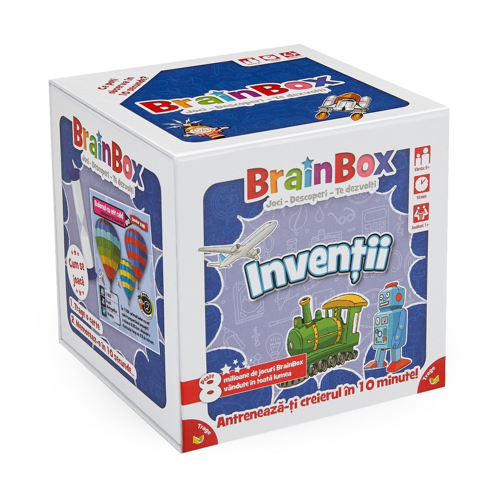 JOC EDUCATIV BRAINBOX INVENTII - THE GREEN BOARD GAME COMPANY LTD (G114015) - Libelula Vesela - Jucarii
