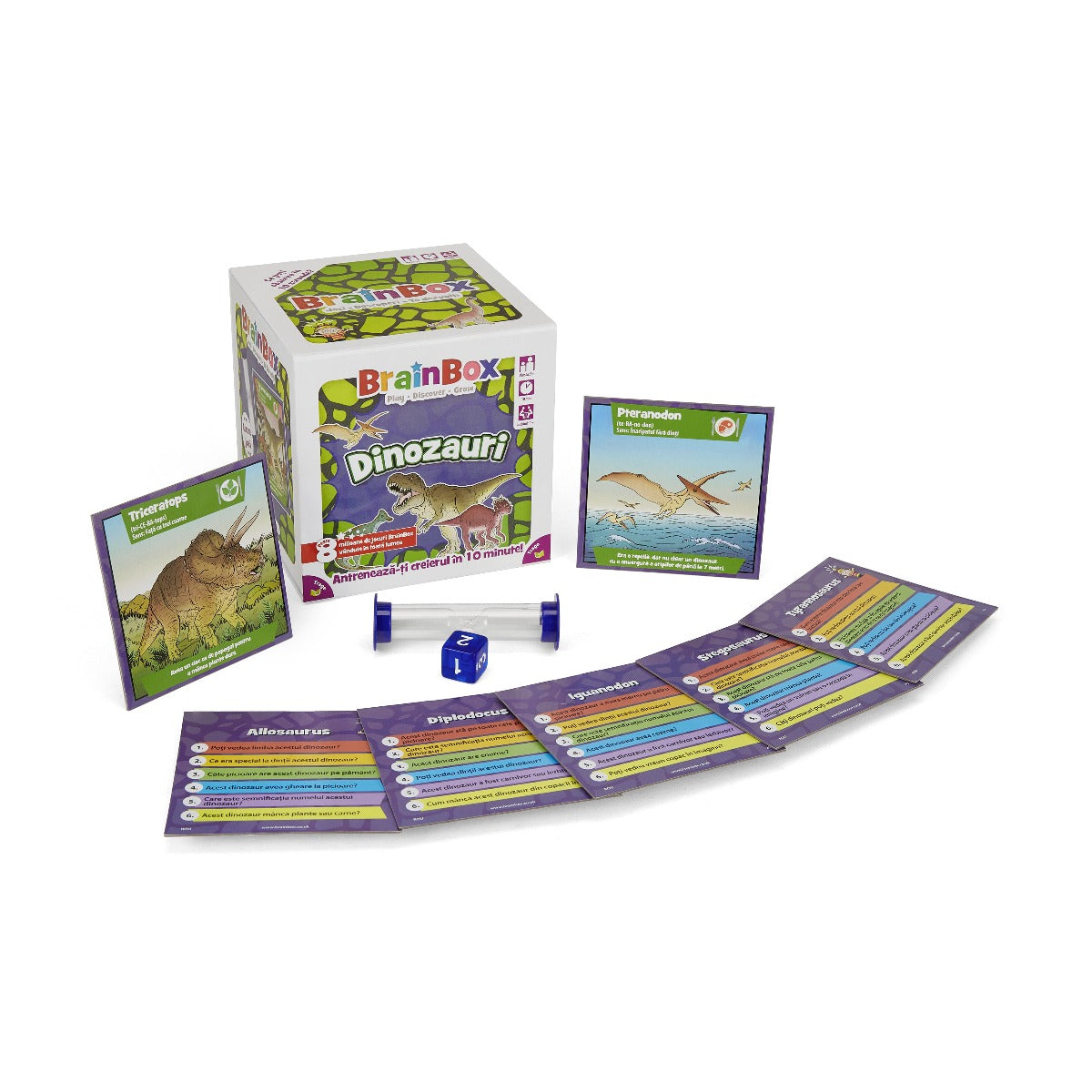 JOC EDUCATIV BRAINBOX DINOZAURI - THE GREEN BOARD GAME COMPANY LTD (G114038) - Libelula Vesela - Jucarii