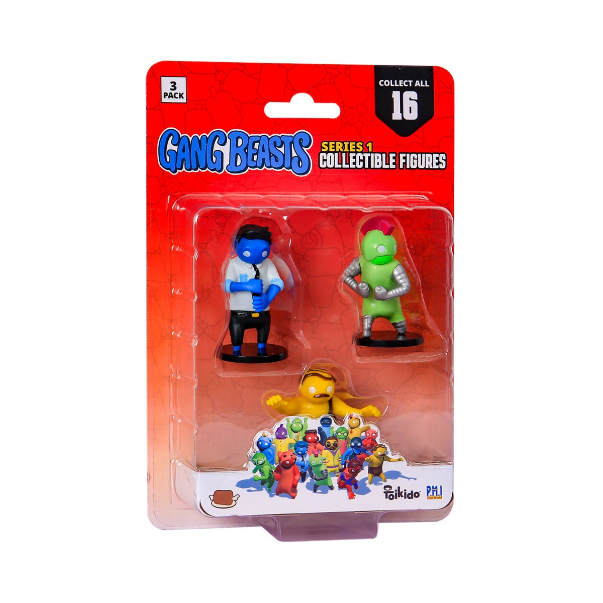 GANG BEASTS - SET 3 FIGURINE BLISTER - P.M.I. (GB2020) - Libelula Vesela - Jucarii