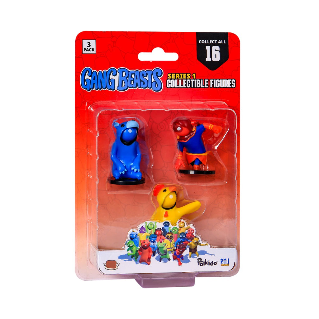 GANG BEASTS - SET 3 FIGURINE BLISTER - P.M.I. (GB2020) - Libelula Vesela - Jucarii