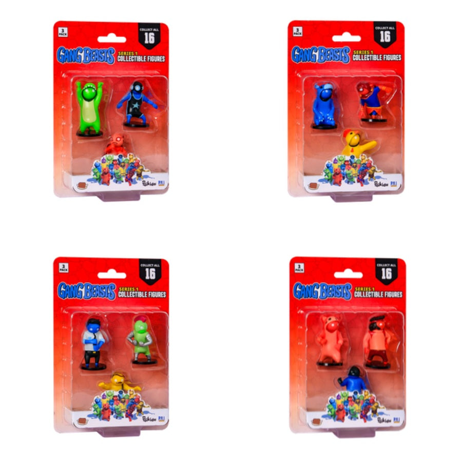 GANG BEASTS - SET 3 FIGURINE BLISTER - P.M.I. (GB2020) - Libelula Vesela - Jucarii