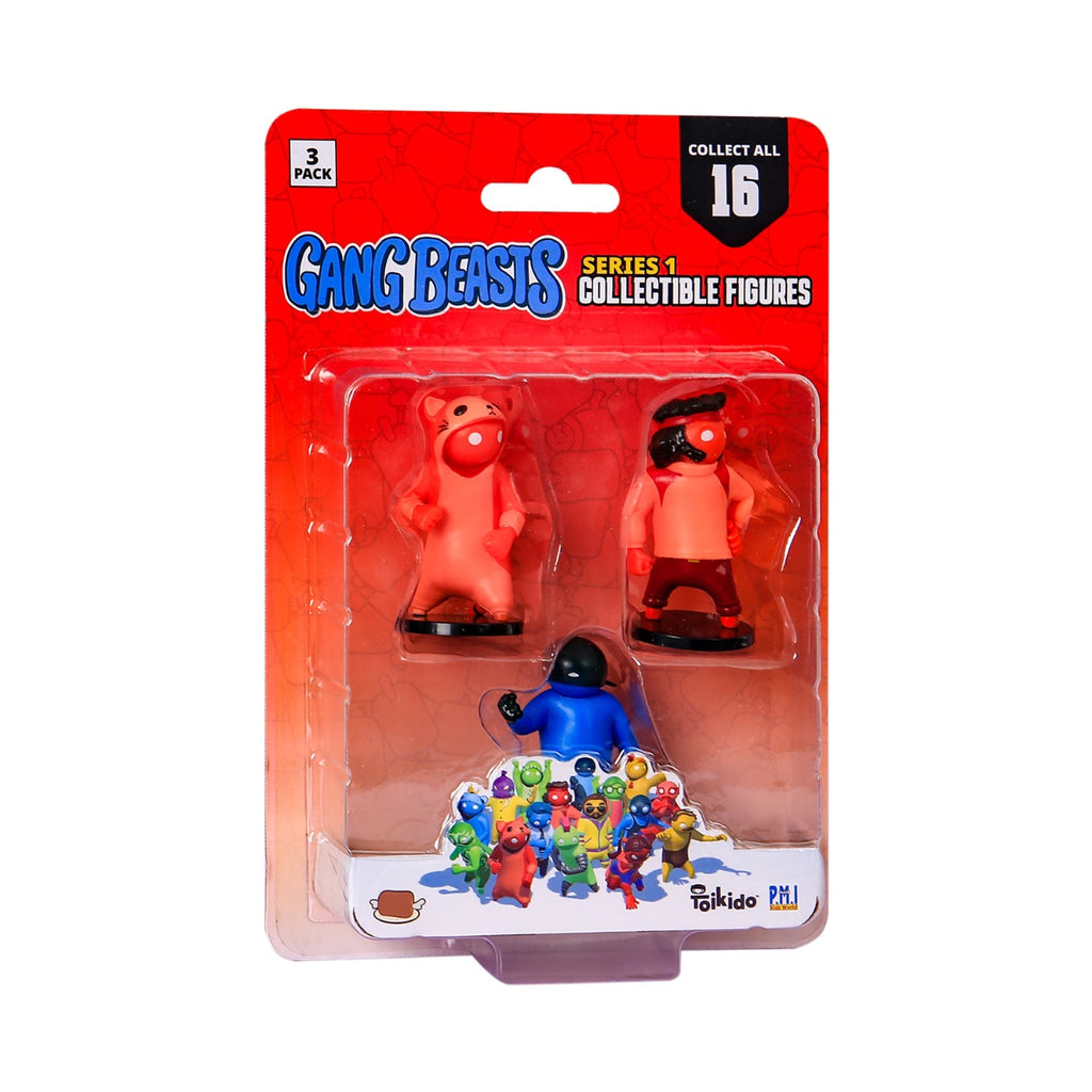 GANG BEASTS - SET 3 FIGURINE BLISTER - P.M.I. (GB2020) - Libelula Vesela - Jucarii