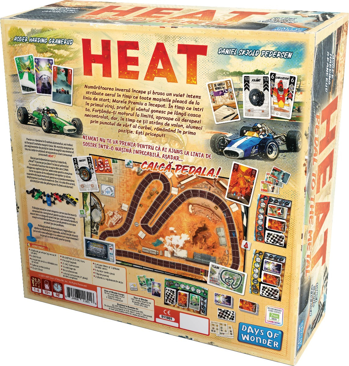 JOC DE SOCIETATE HEAT: PEDAL TO THE METAL, LIMBA ROMANA - DAYS OF WONDER (911801) - Libelula Vesela - Jucarii