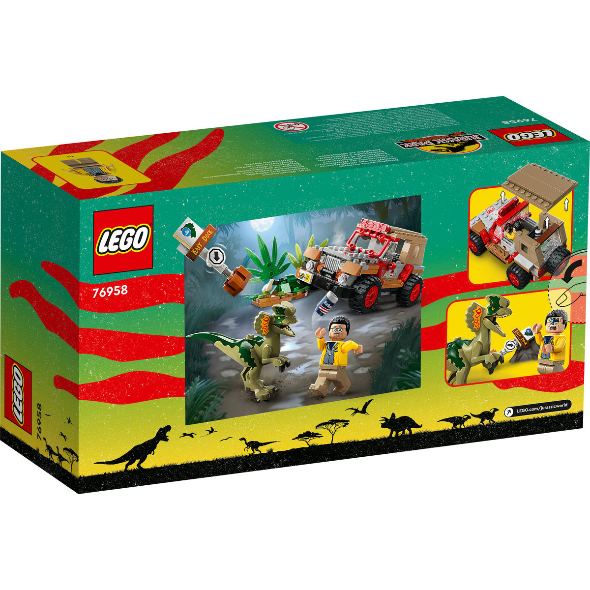 AMBUSCADA DINOZAURULUI DILOPHOSAURUS - LEGO JURASSIC WORLD - LEGO (76958) - Libelula Vesela - Jucarii
