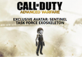 CALL OF DUTY: ADVANCED WARFARE - SENTINEL TASK FORCE EXOSKELETON - XBOX LIVE - MULTILANGUAGE - EU - XBOX ONE - Libelula Vesela - Jocuri video