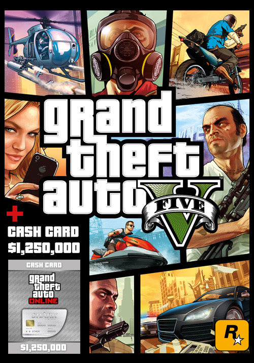GRAND THEFT AUTO V GTA V & GREAT WHITE SHARK CASH CARD - ROCKSTAR SOCIAL CLUB - PC - WORLDWIDE - Libelula Vesela - Jocuri video