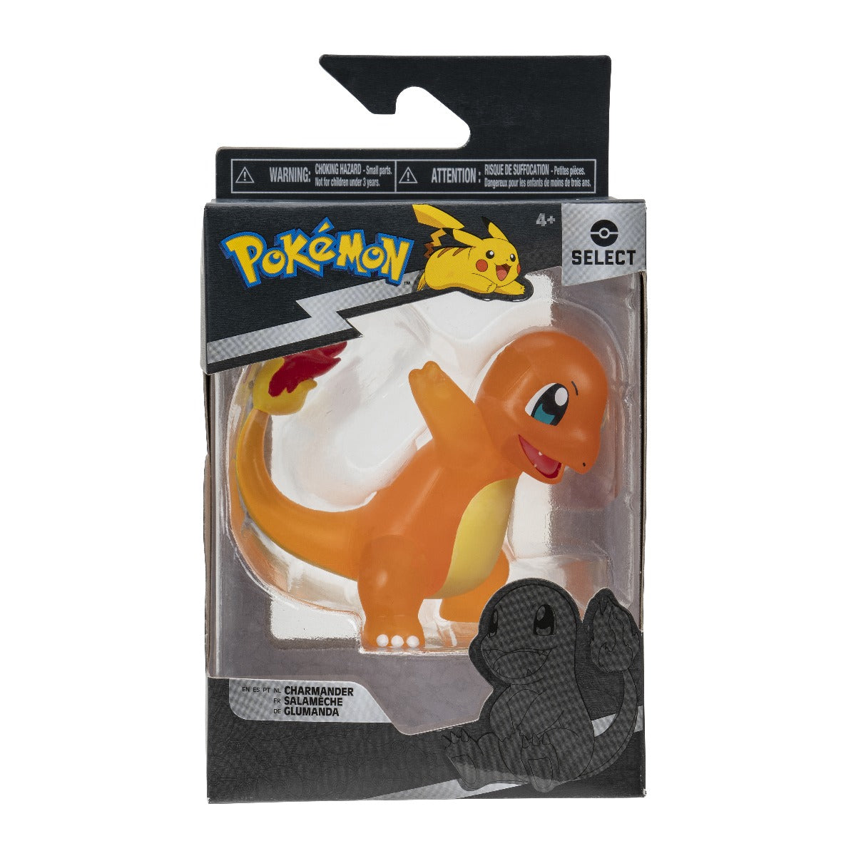 FIGURINA DE ACTIUNE, POKEMON, 7.5 CM, CHARMANDER TRANSLUCENT - JAZWARES (PKW2405) - Libelula Vesela - Jucarii
