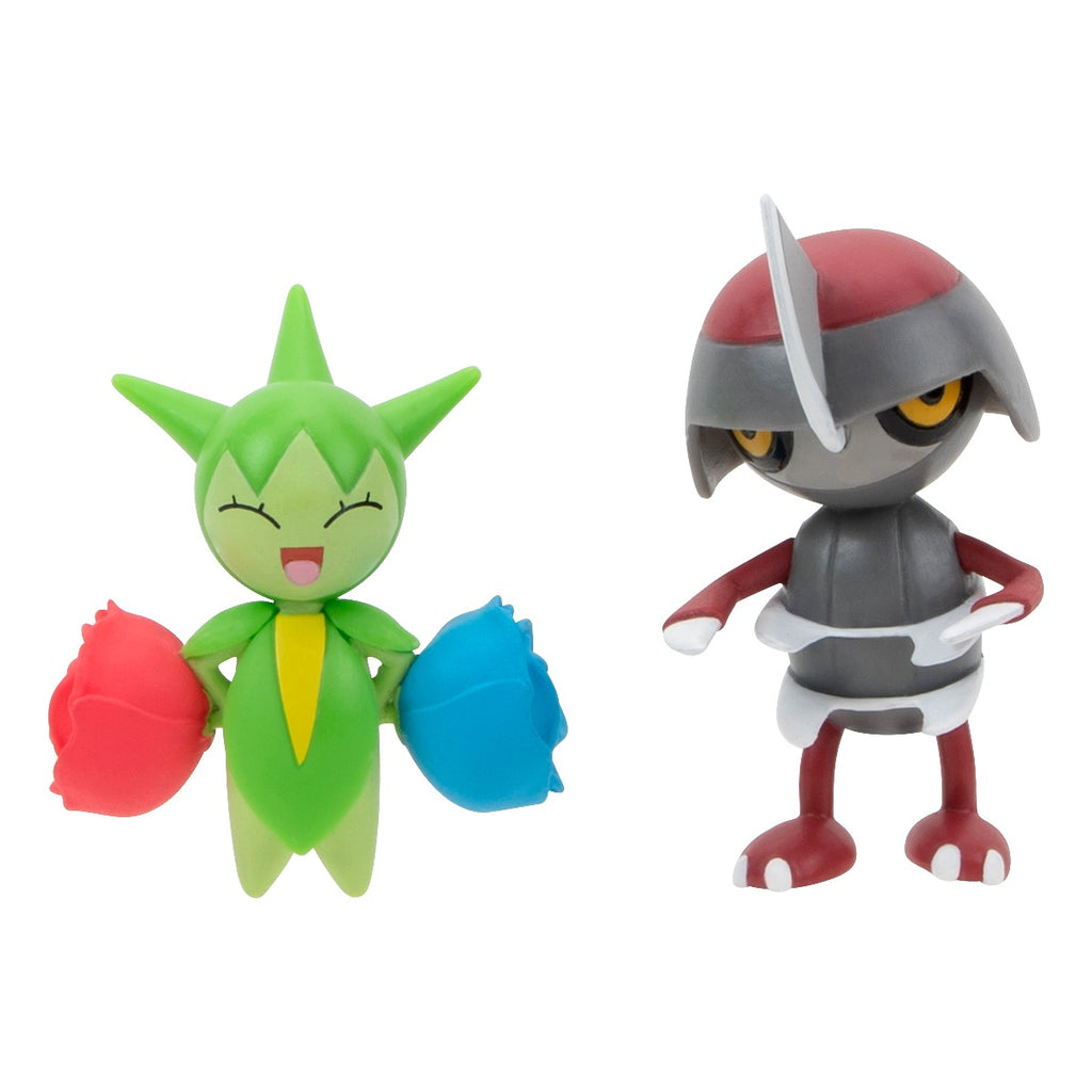 POKEMON - SET FIGURINE DE ACTIUNE, (PAWNIARD & ROSELIA), 2 BUC - JAZWARES (PKW3006) - Libelula Vesela - Jucarii