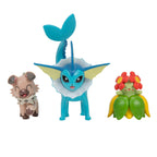 POKEMON - SET 3 FIGURINE DE ACTIUNE, ROCKRUFF, BELLOSSOM, VAPOREON, 3 BUC - JAZWARES (PKW3048) - Libelula Vesela - Jucarii