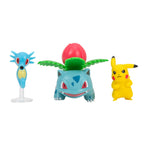 POKEMON - SET 3 FIGURINE DE ACTIUNE, PIKACHU #2, HORSEA, IVYSAUR, 3 BUC - JAZWARES (PKW3049) - Libelula Vesela - Jucarii