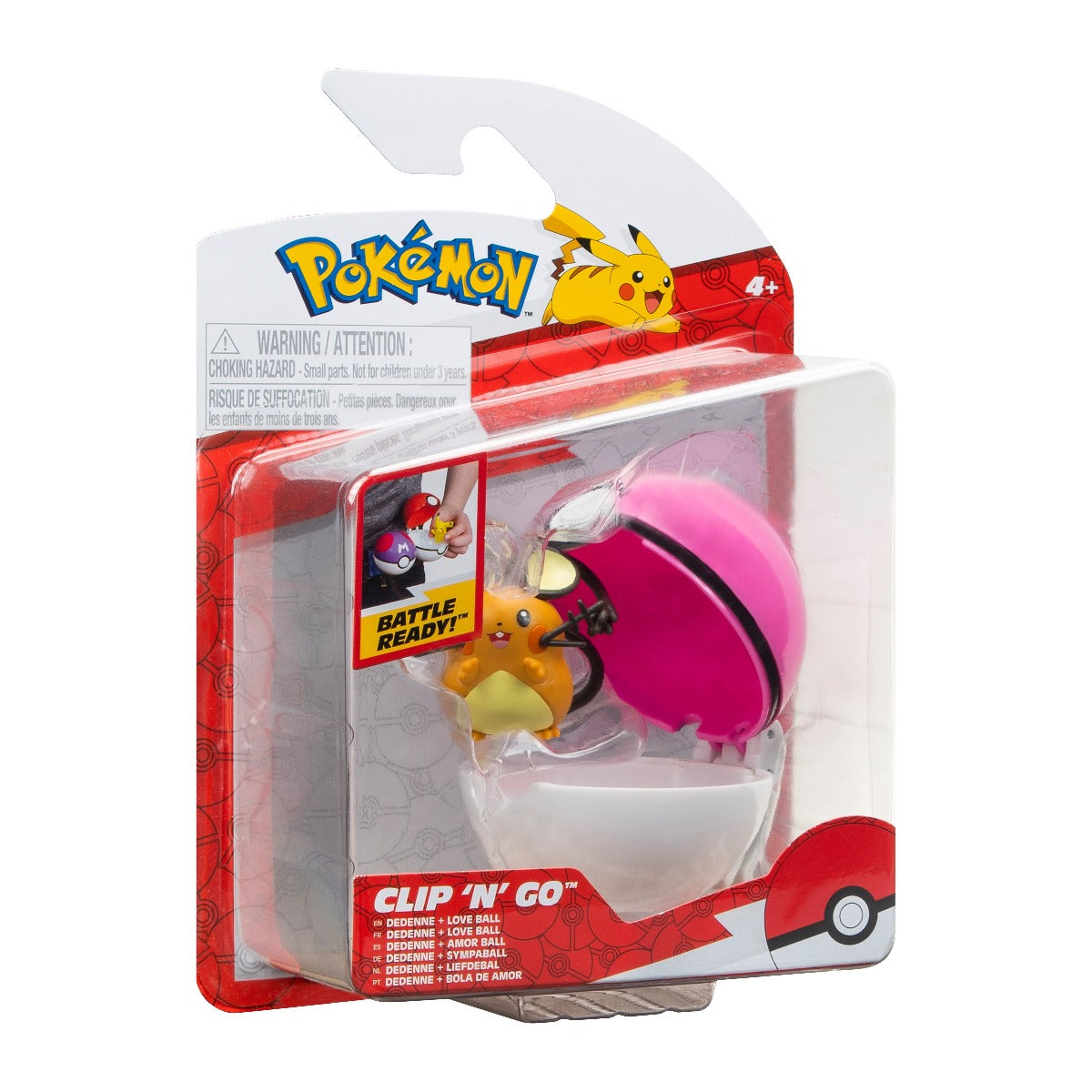 POKEMON - SET FIGURINE CLIP N GO, DEDENNE & LOVE BALL, 2 BUC - JAZWARES (PKW3138) - Libelula Vesela - Jucarii