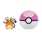 POKEMON - SET FIGURINE CLIP N GO, DEDENNE & LOVE BALL, 2 BUC - JAZWARES (PKW3138) - Libelula Vesela - Jucarii