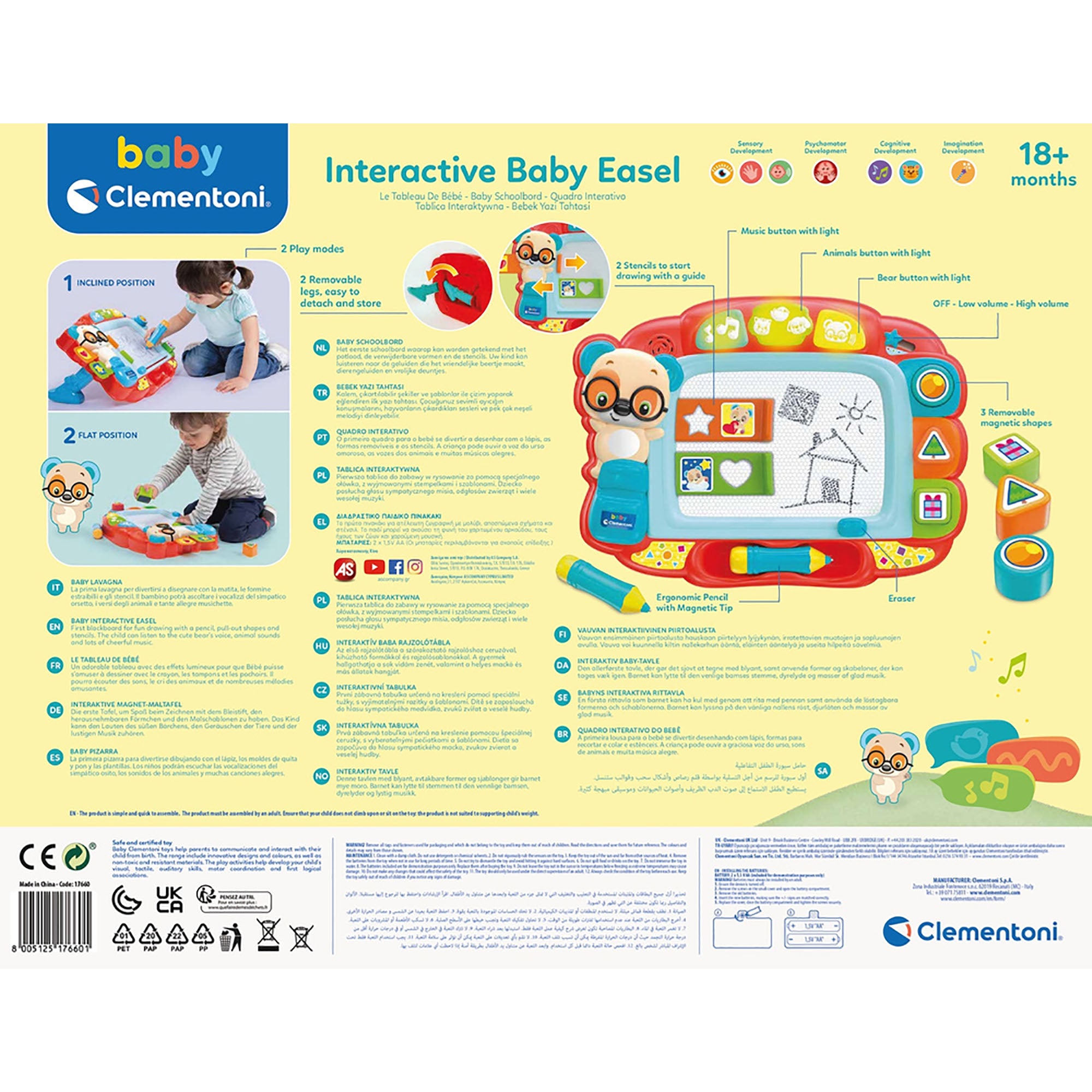 TABLITA MAGNETICA INTERACTIVA - CLEMENTONI (17660) - Libelula Vesela - Jucarii
