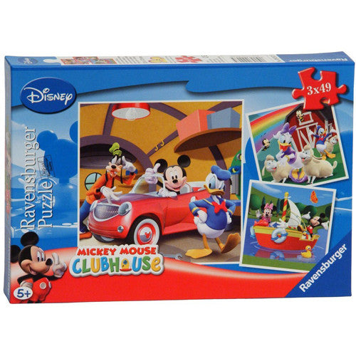 PUZZLE CLUBUL MICKEY MOUSE , 3X49 PIESE (RVSPC09247) - Libelula Vesela - Jucarii